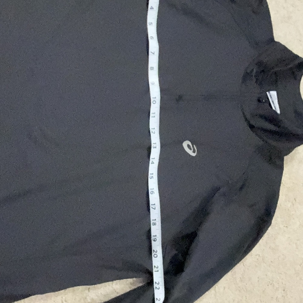 ASICS Quarter-Zip Pullover Men's XL Black Athletic Shirt Long Sleeve Thumbhole - Picture 5 of 6